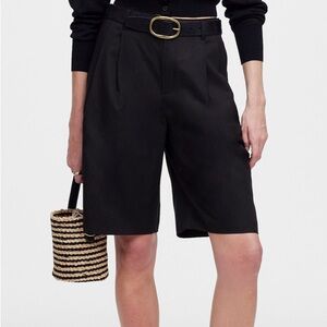 Madewell pleated Bermuda trouser shorts size 0